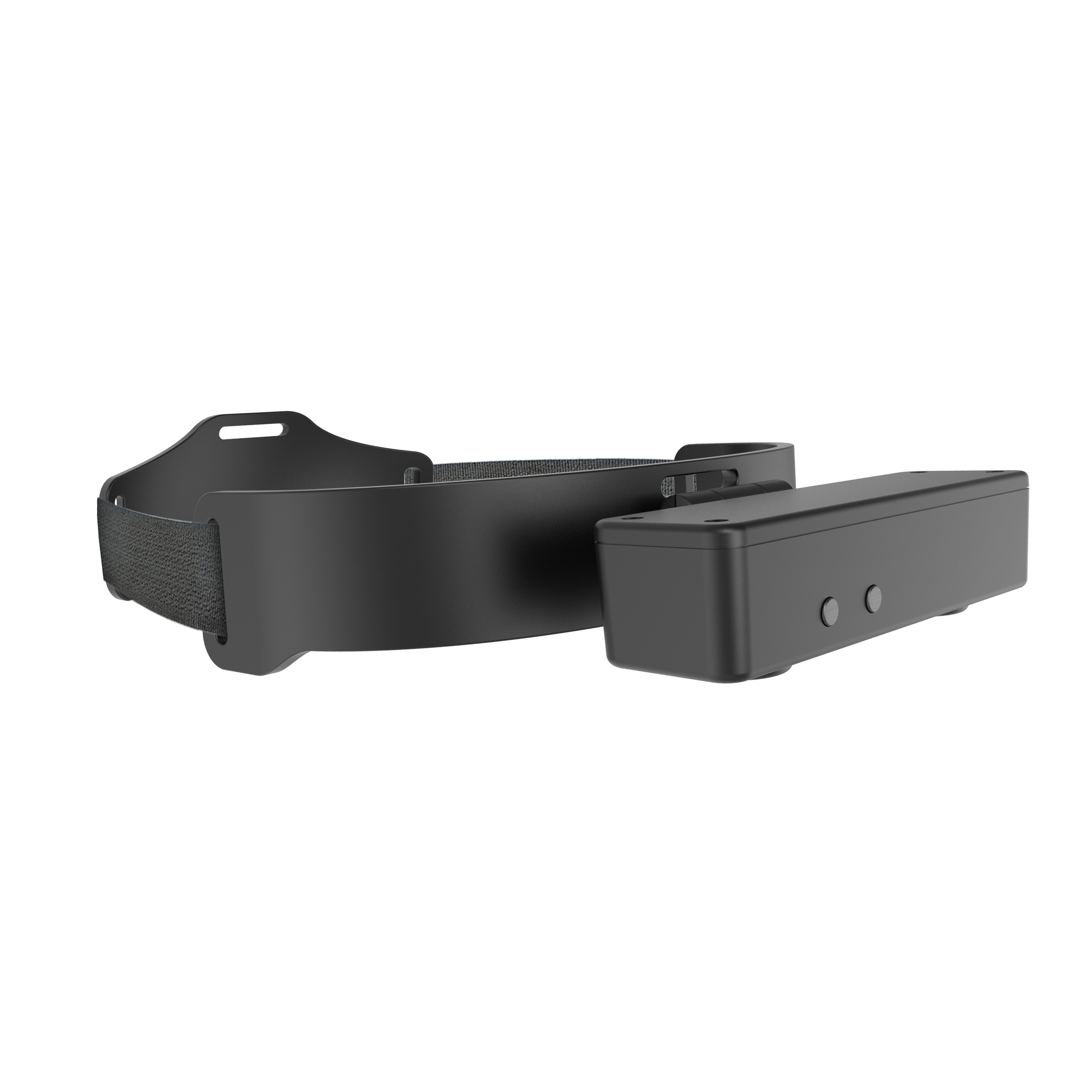 EGO R8 headset rear view showing the camera housing and headband structure